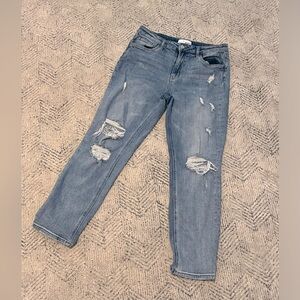 VERVET High Rise Distressed Boyfriend Jeans (29)